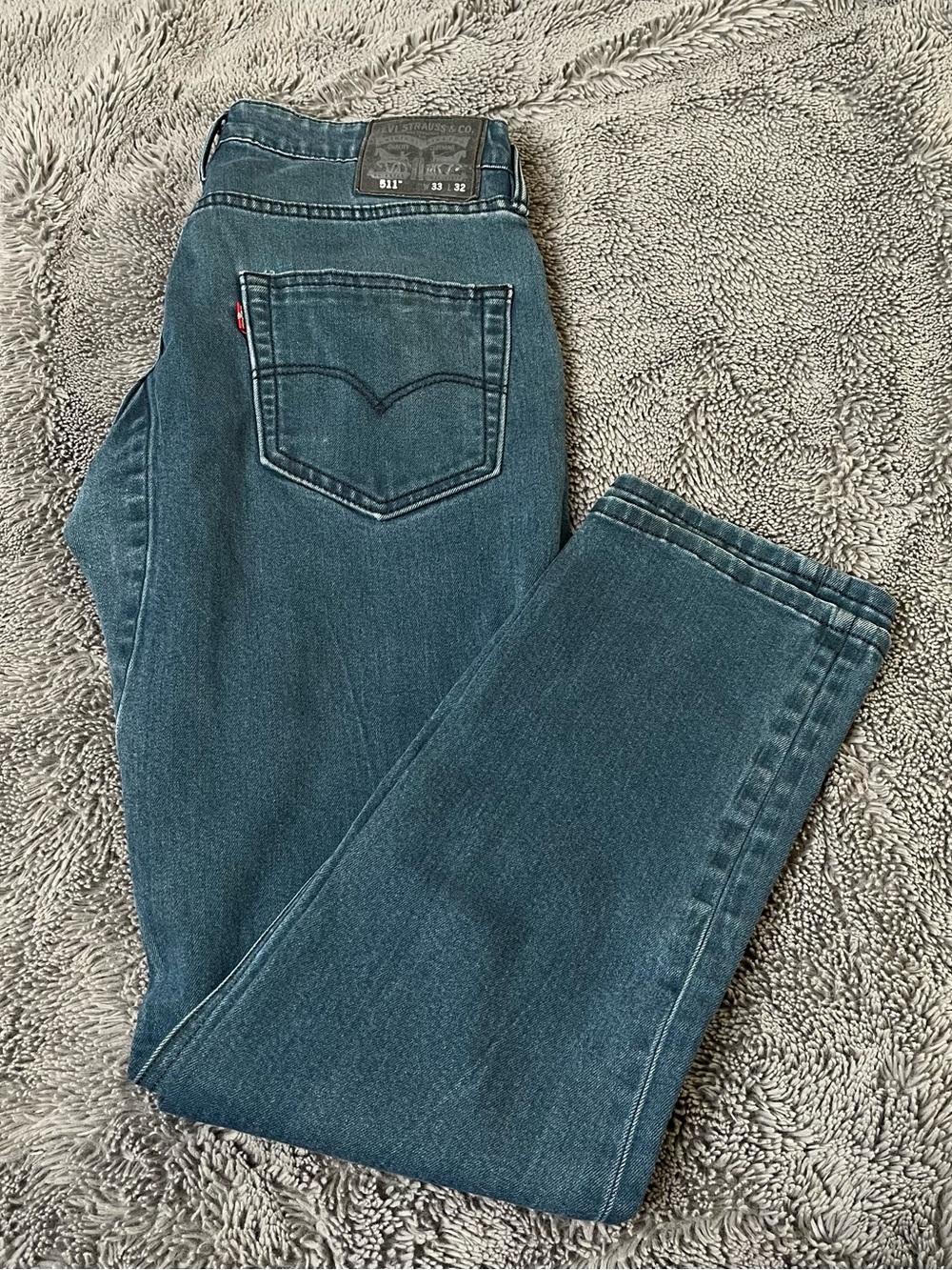 Levi Strauss & Co 511 Straight-Leg Jeans W33 L32 homme blue
